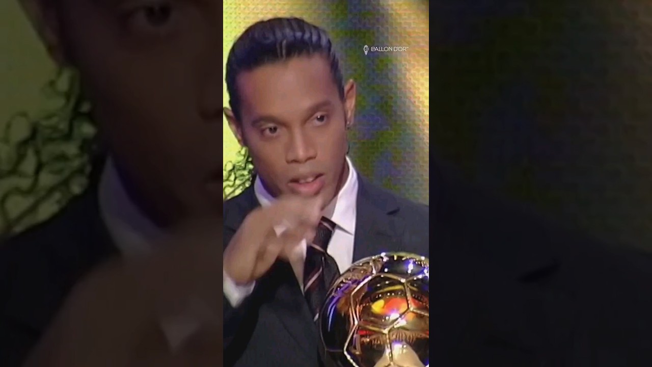 Ronaldinho Received The 2005 Ballon D'Or In Front Of Zinedine Zidane And Michel Platini