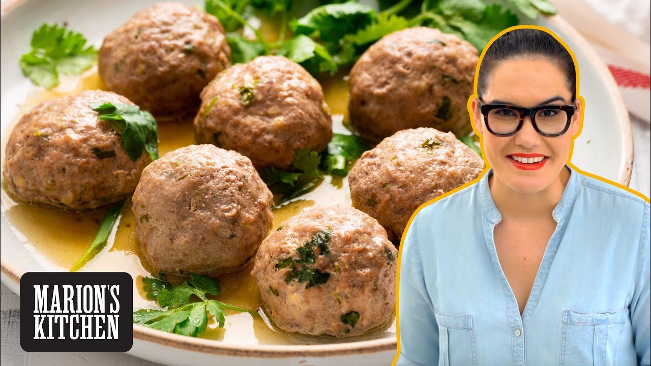 How To Make Chinese Style Beef Meatballs - Lion&rsquo;s Head Meatballs - Marion's Kitchen