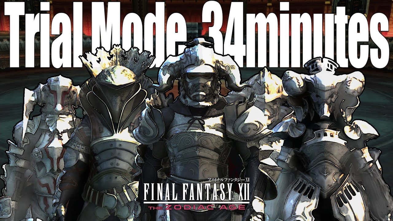 Final Fantasy XII The Zodiac Age - Trial Mode Speedrun (33:51) No Dark Energy/Seitengrat/Guests/etc.