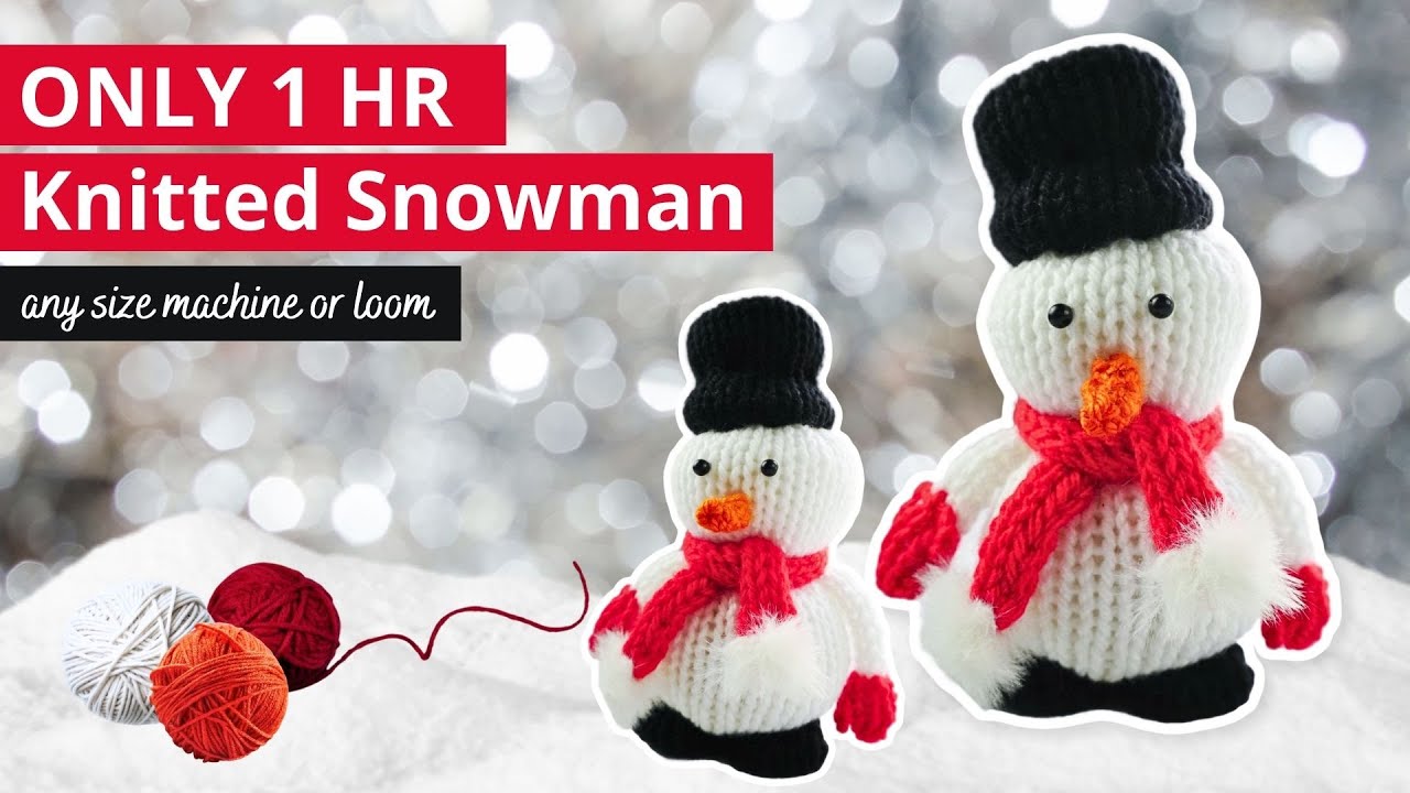 I Knit a Snowman in 1 Hour Using Sentro Knitting Machine
