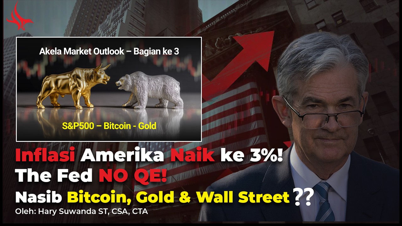 Inflasi Amerika Naik ke 3%! The Fed NO QE — Nasib Bitcoin, Gold & Wall Street??