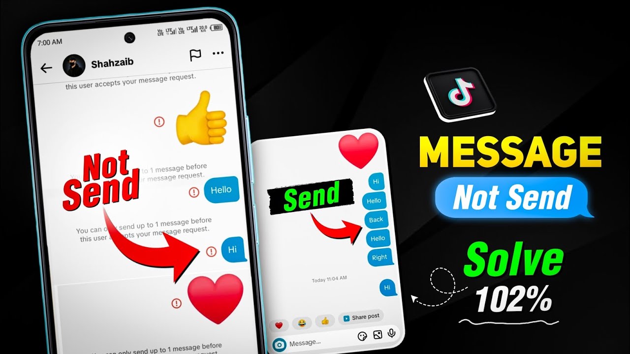 Tiktok message not send | tiktok message not sending and receiving problem