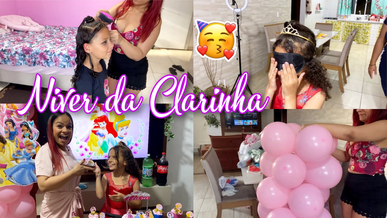 FESTA DAS PRINCESAS EM CASA 🥳 ANIVERSÁRIO SURPRESA DA CLARA ELA AMOU