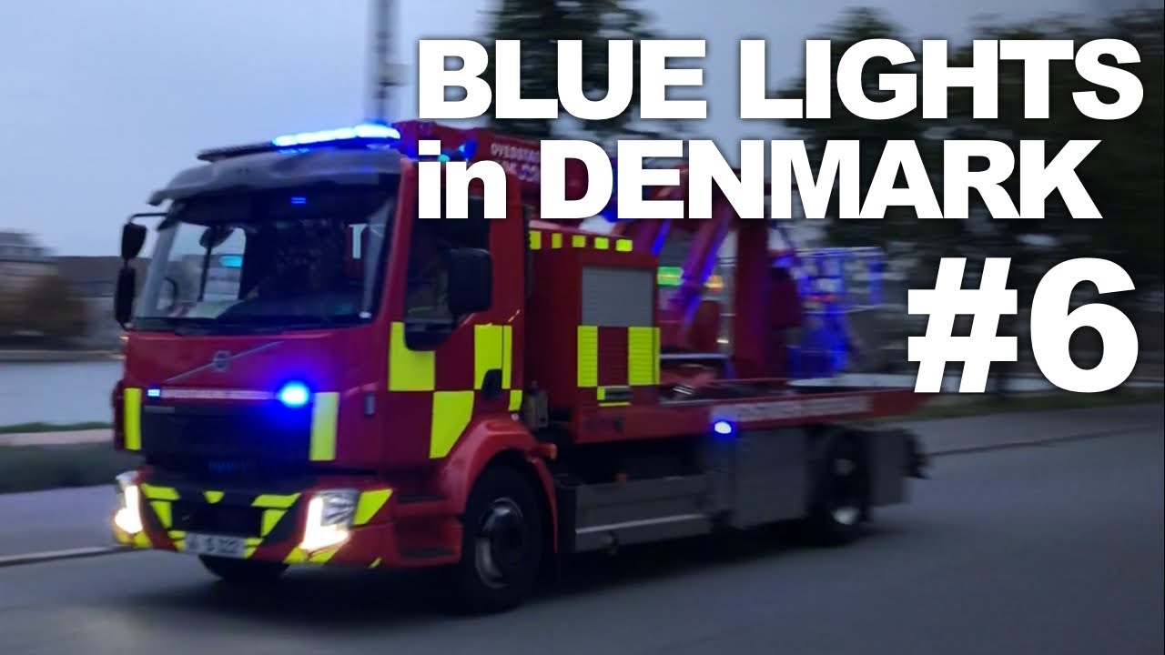 Blue Lights in Denmark #6 - MOTORCADE E. MACRON - police, rescue and fire services compilation
