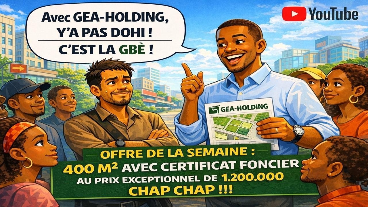 DEAL DE LA SEMAINE : C'est juste DINNGUE, 400 m2 avec CF a 1.200.000 CFA  à Jacqueville et YAKRO INP