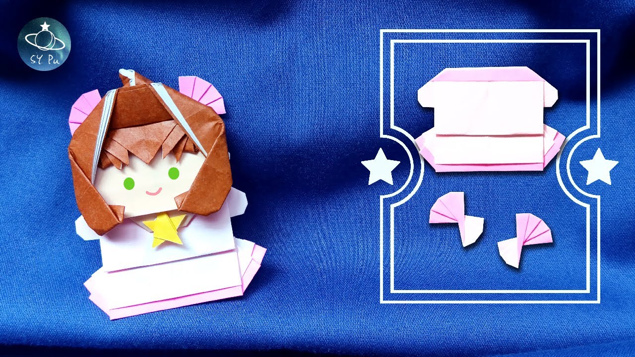 CCS Origami Doll Sakura Dress OP3 Tut 1/2║庫洛魔法使 摺紙娃娃 小櫻戰鬥服 片頭3 教學1/2║カードキャプターさくら 折り紙ドール ドレス 簡単