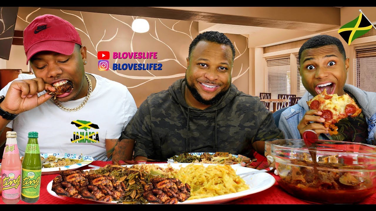 Jamaican Oxtails and Jerk Chicken with the fellas