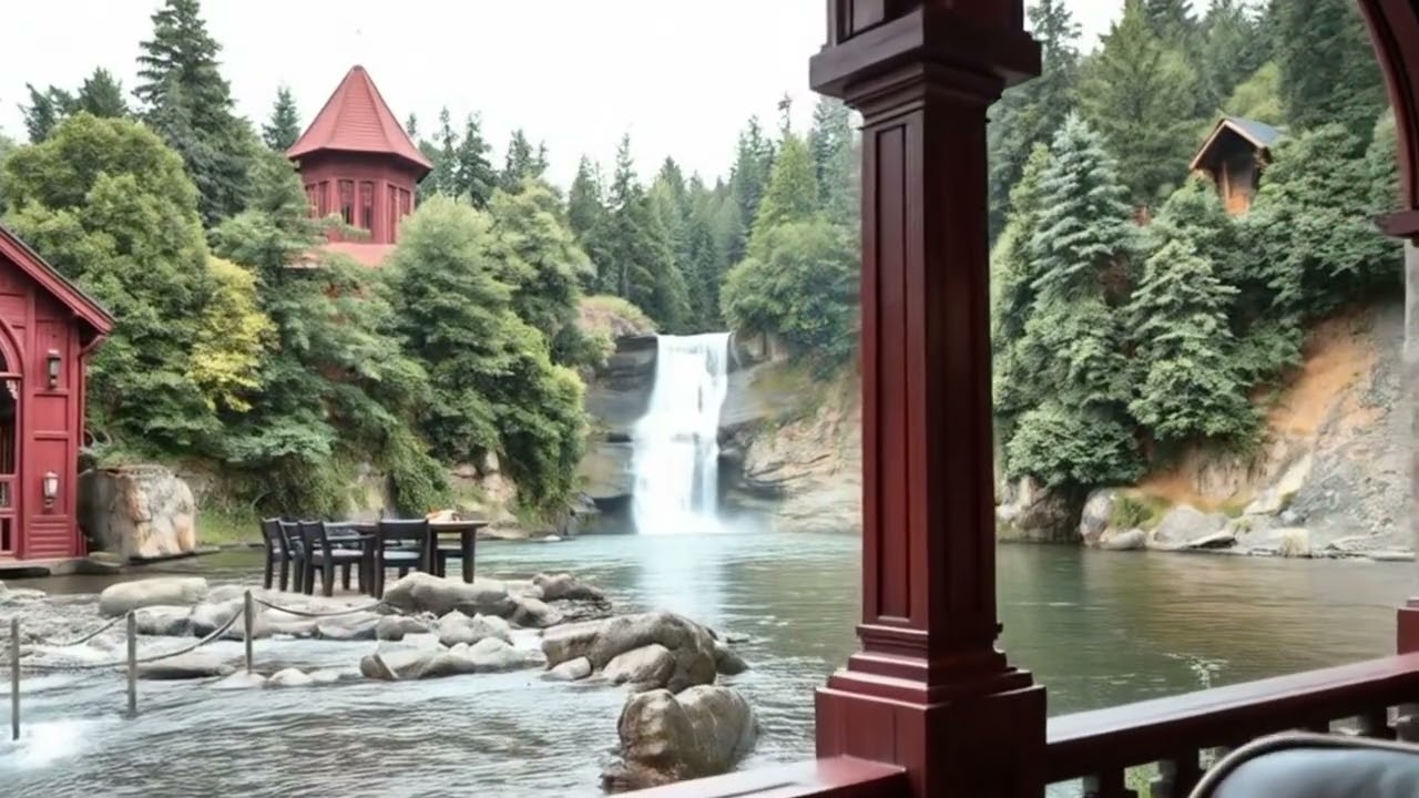 Jazz Coffee & Waterfall Vibes 🌊 Chill Background Music for Relaxation