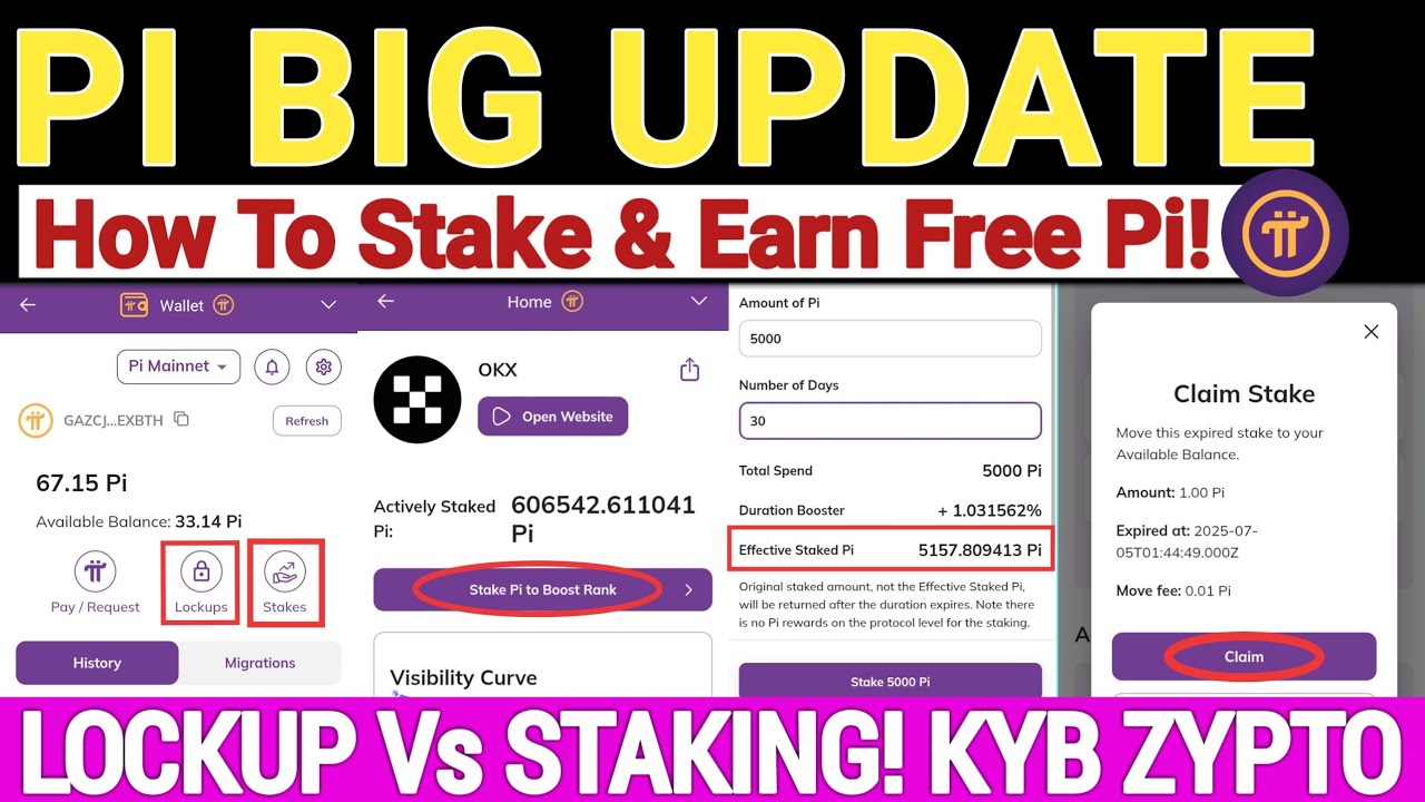 Pi Network Biggest Update 🎉🎉 | How to Stake and Earn Pi Coin? | Pi Lockup Vs Pi Staking Different!