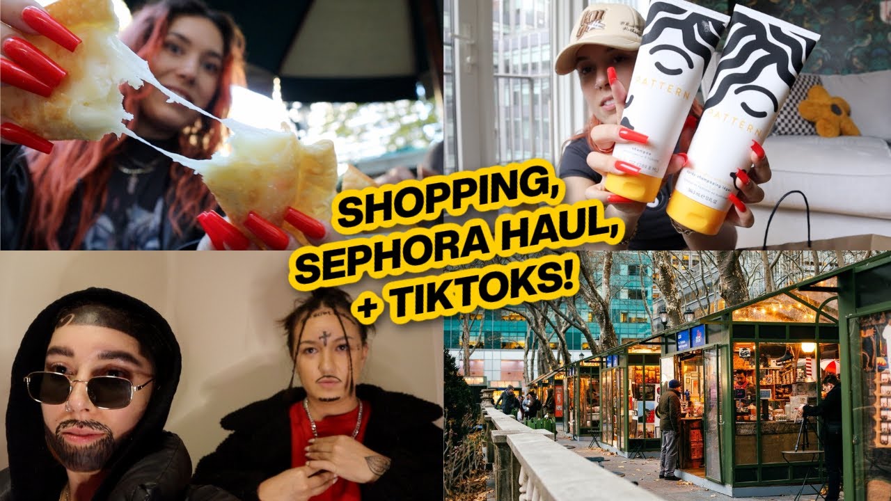 Visiting the Bryant Park Winter Village in NYC! (haul + making TikToks!)