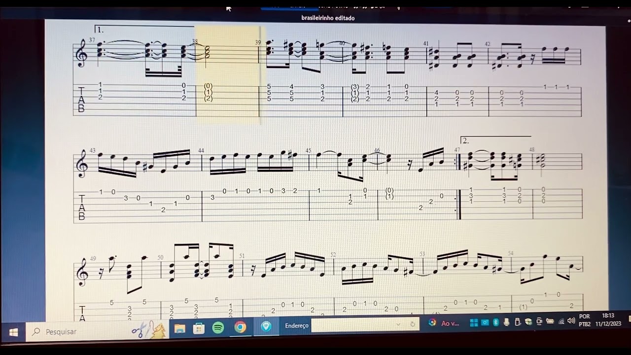 Brasileirinho - Guitar Tab (Waldir Azevedo)