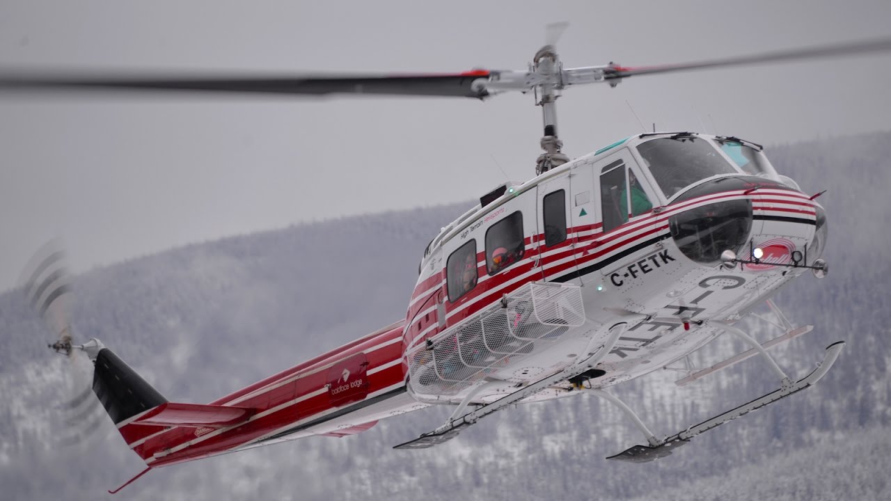 Bell 205 A1 Helicopter Takeoff & Landing