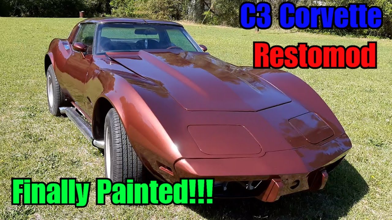 C3 Corvette Restomod: We finally get it painted! (Using harbor freight paint guns)