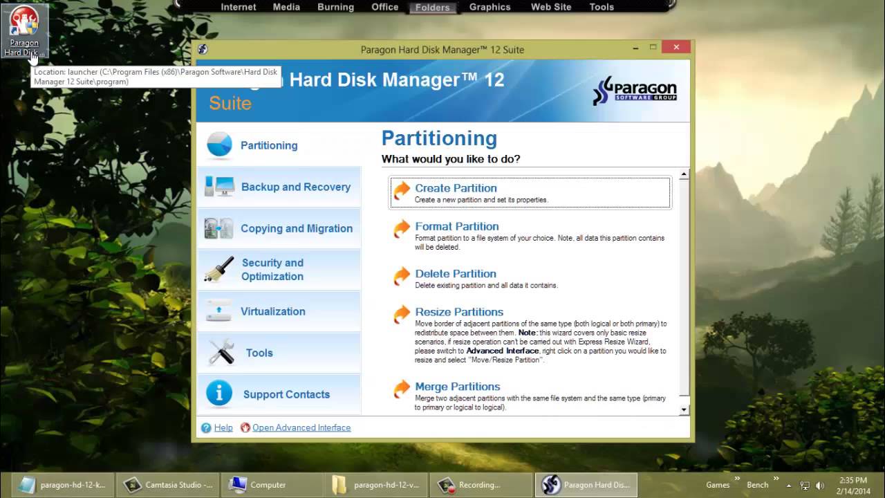 Using Paragon Hard Manager 12