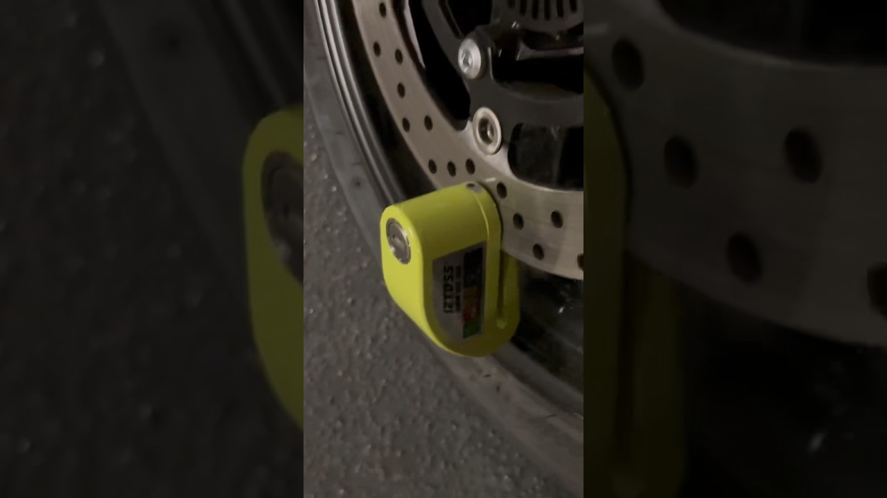 the best ANTI THEFT motorcycle locks I&rsquo;m using: disc brake and chain lock both equipped with alert