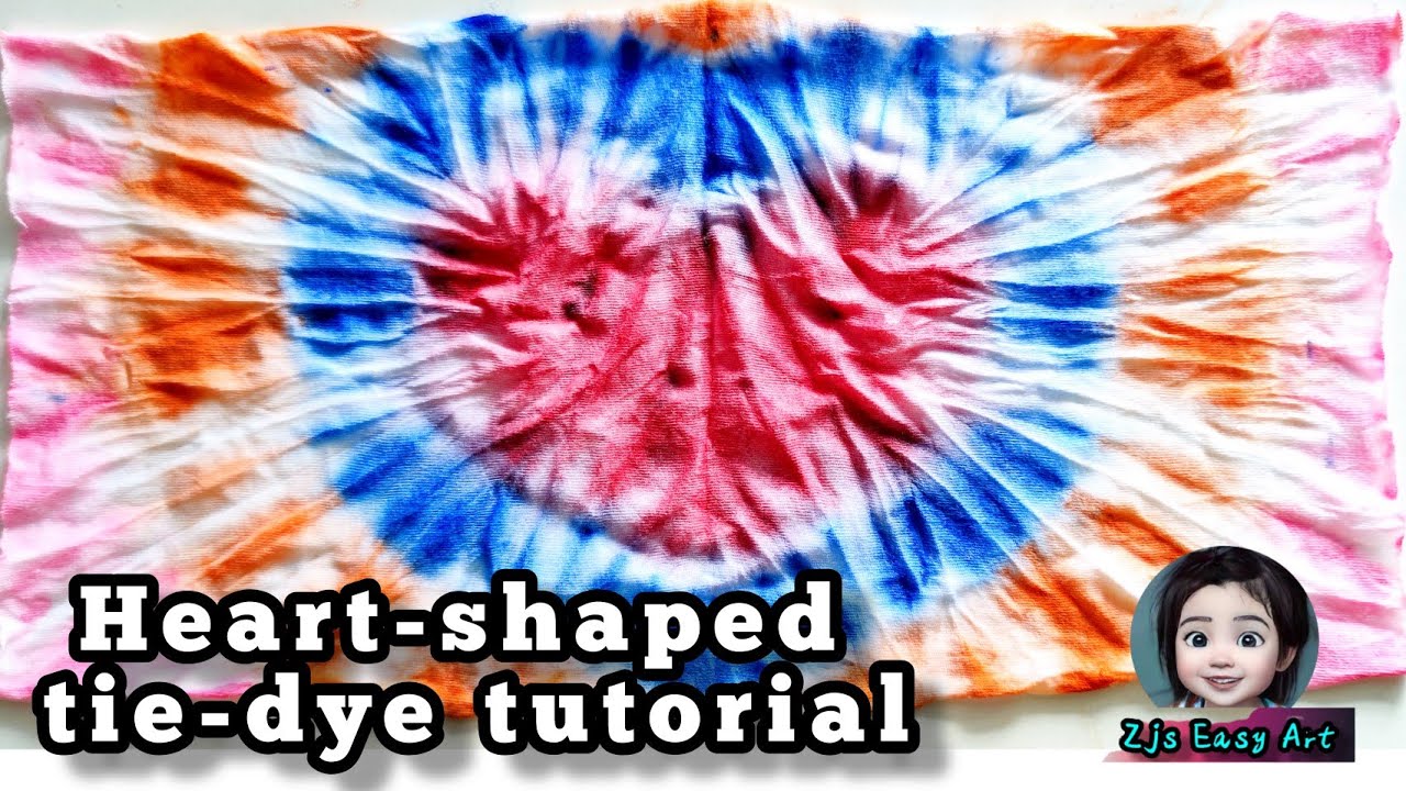 Ikatan dan Celupan Bentuk Hati 爱心扎染 Tie Dye Heart 【SJKC 美术一年级单元十八，六年级单元六】 （PSV SK Tahun 1 Unit 2）