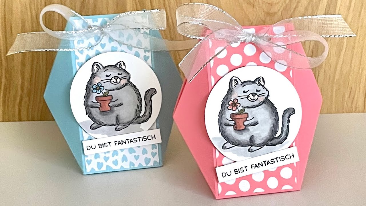 Fluffiest Friends Facettenbox / Stampin`Up! /Basteln mit Papier