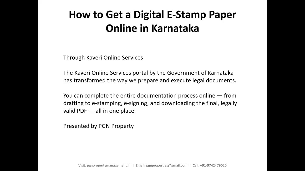 How to Get Digital E-Stamp Paper Online in Karnataka | Step-by-Step Guide on Kaveri Online Services