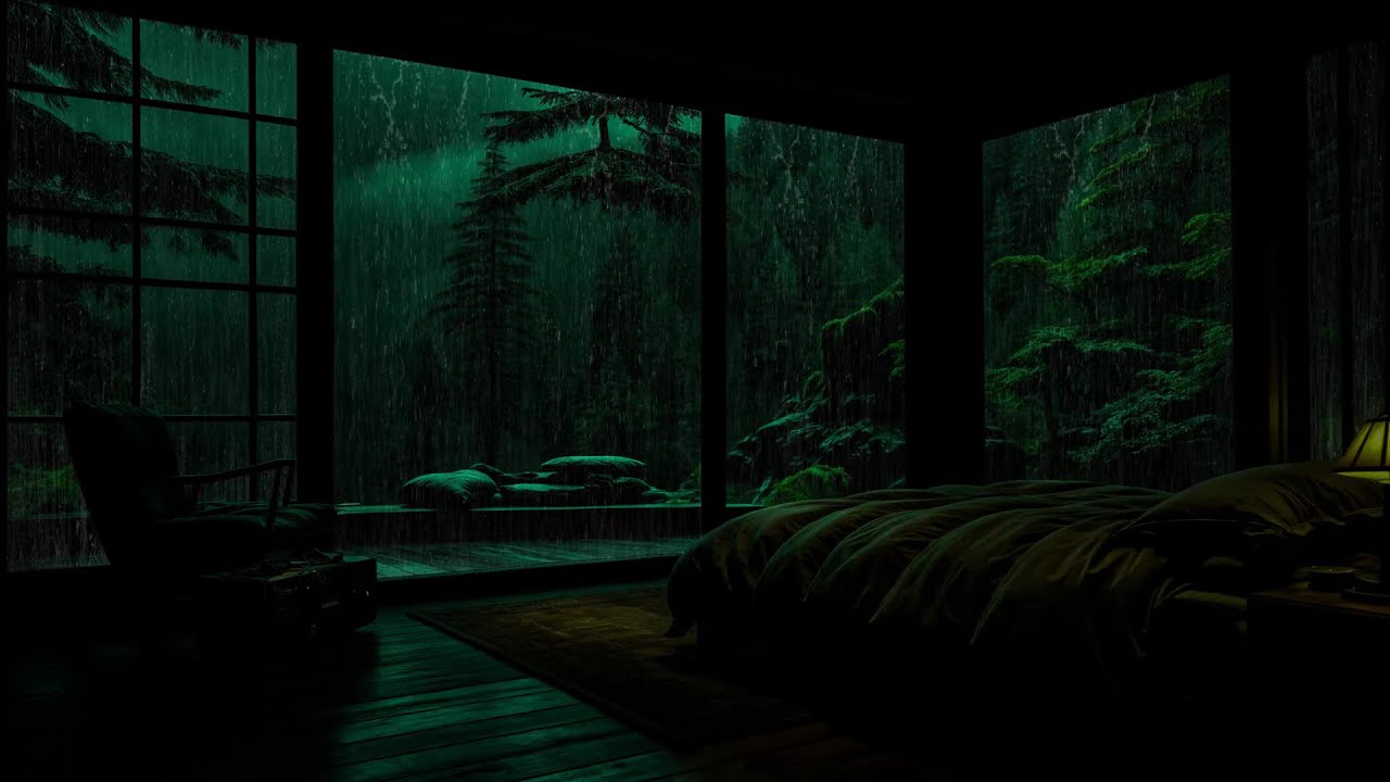 Forest Rain at Night 🌧️ Deep Sleep Sounds for Relaxation, Stress Relief, Meditation & Focus