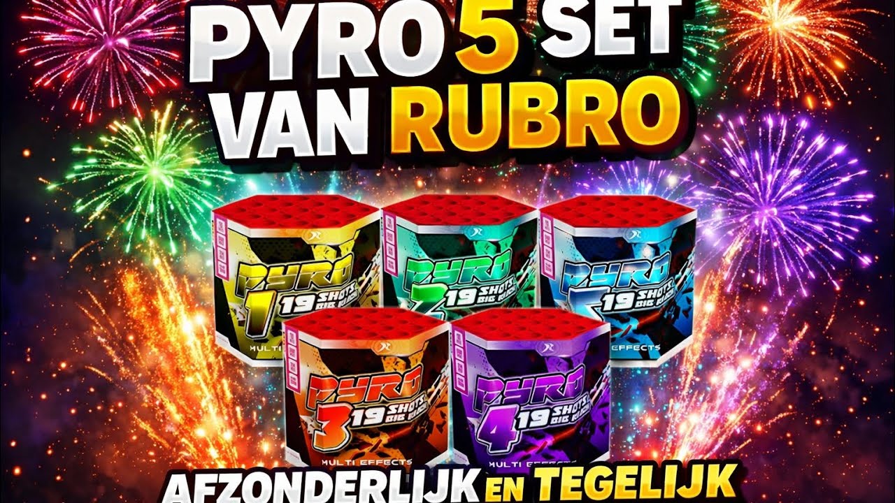 💥● Rubro ● Pyro 5 ● 19 Shots Assortiment●💥