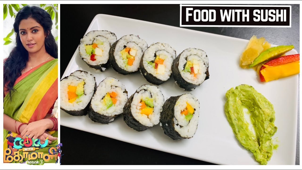 Food with Sushi|Cook with Comali 3 Recipes|Roshini’s Recipe|Cook with comali|Sushi|Cwc|Cwc3 Recipes