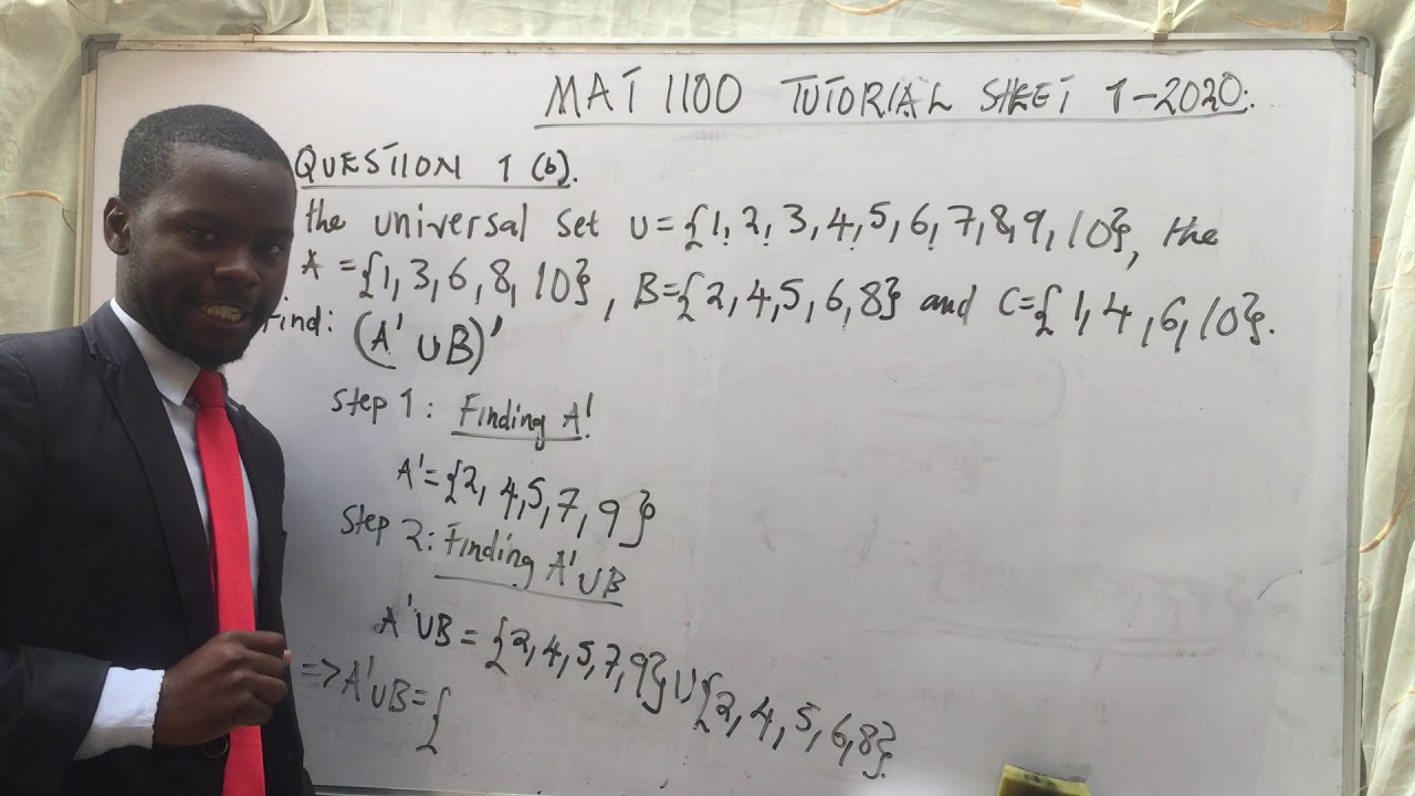 MAT 1100, QUESTION 1B, TUTORIAL SHEET 1, 2020 2