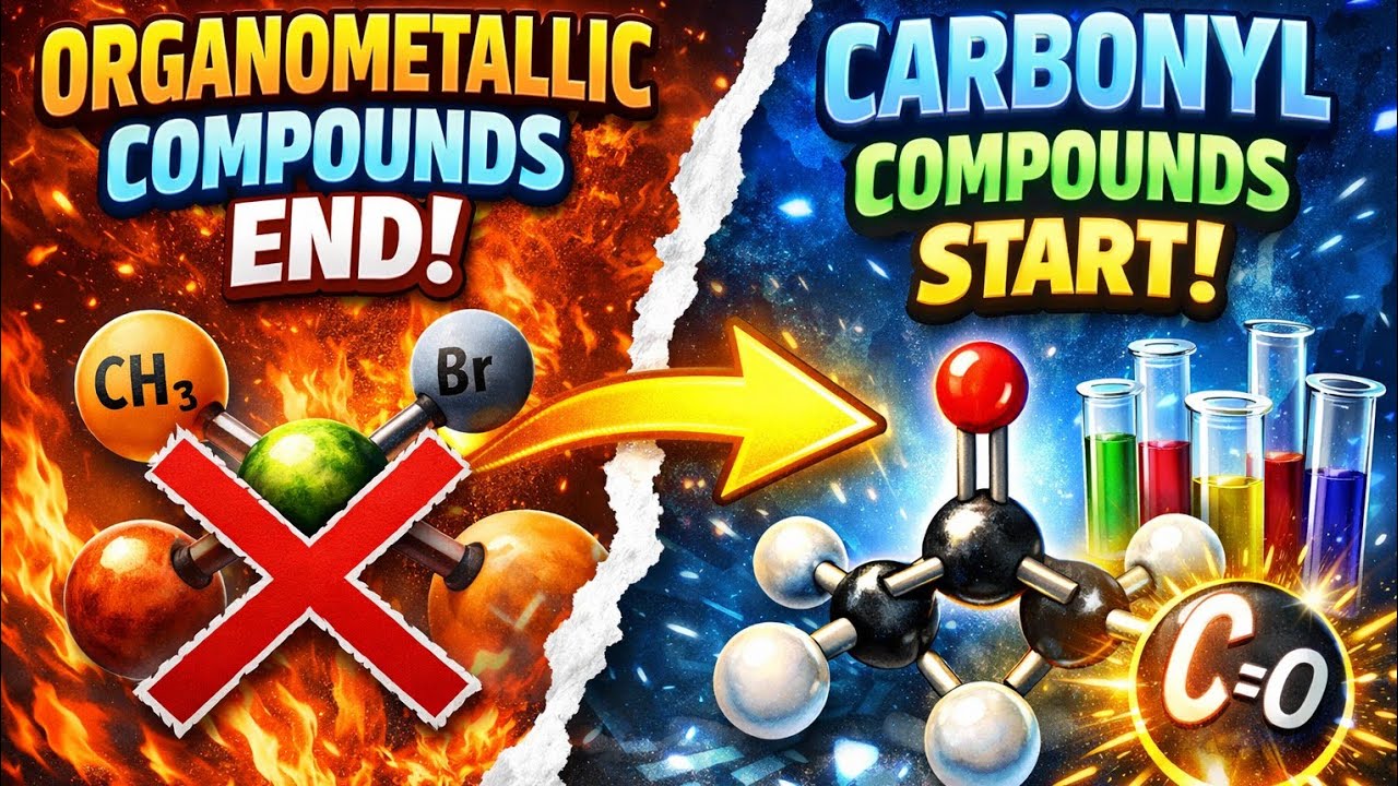 Organometallic compound end and starting Carbonyl compounds #neet #jee