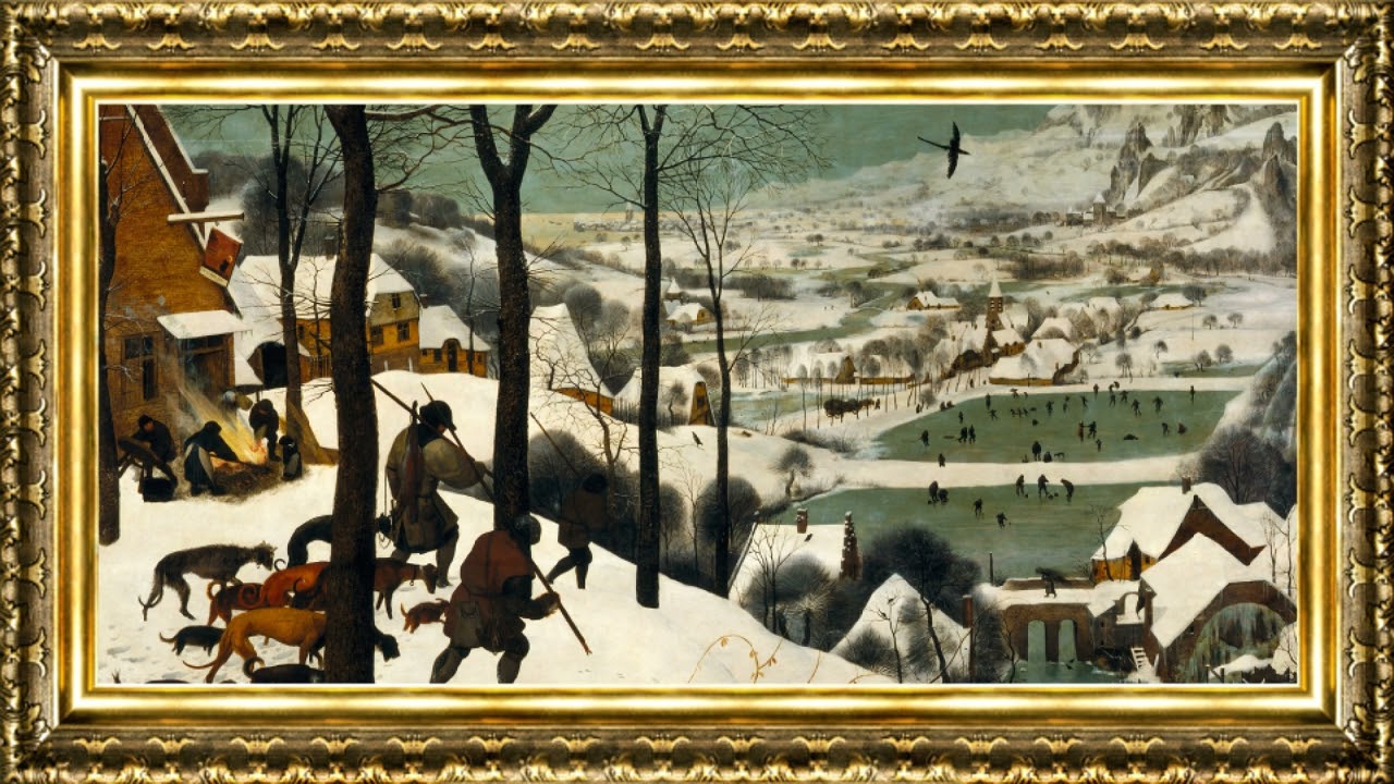 Pieter Brueghel the Elder - The Hunters in the Snow (1565) | Framed Fine Art Screensaver for TV