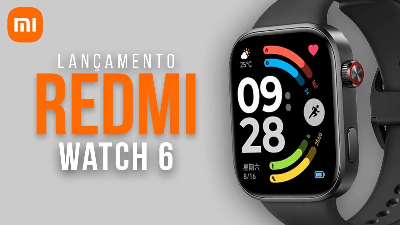 Lançamento REDMI WATCH 6 - TELA TOP e MUITA BATERIA! Quando vai chegar no Brasil? E o preço?