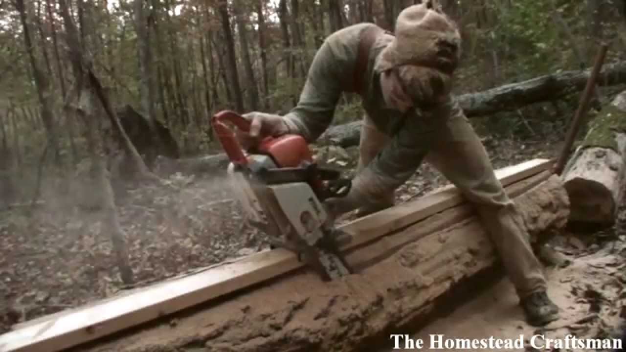 Cutting Lumber with a Chainsaw - Reclaiming Fallen Trees