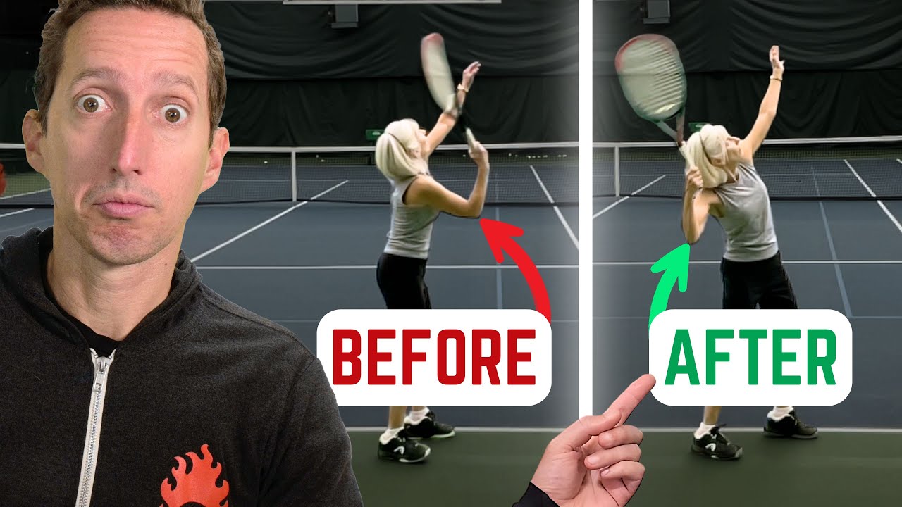 This Simple Fix Unlocked a WAY Bigger Serve! (tennis lesson)