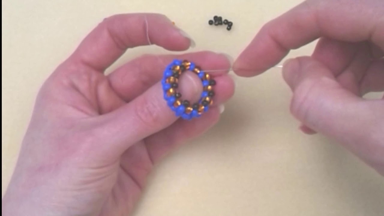 How to Bezel a Rivoli or Cabochon with seed beads: a beginners guide with Katie Dean