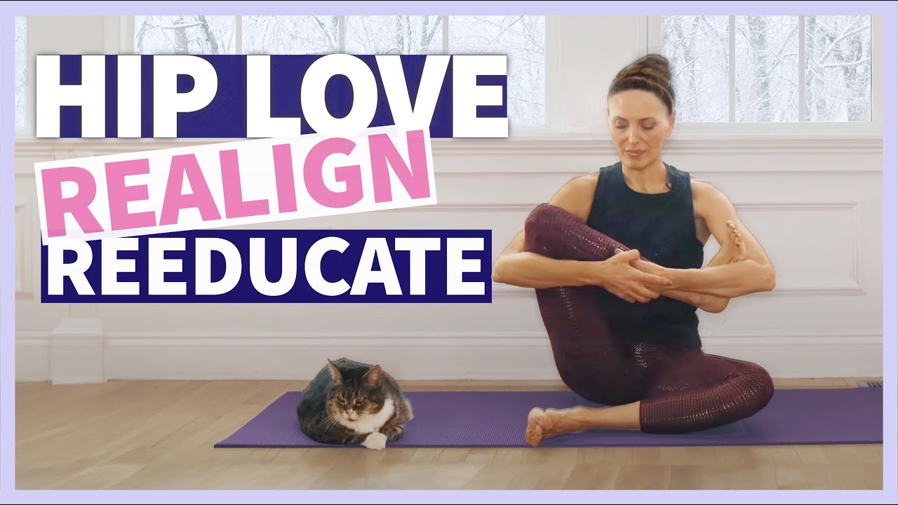 HIP LOVE EXERCISES to realign Hips || Pilates, Yin Yoga, Somatics & fibromyalgia yoga