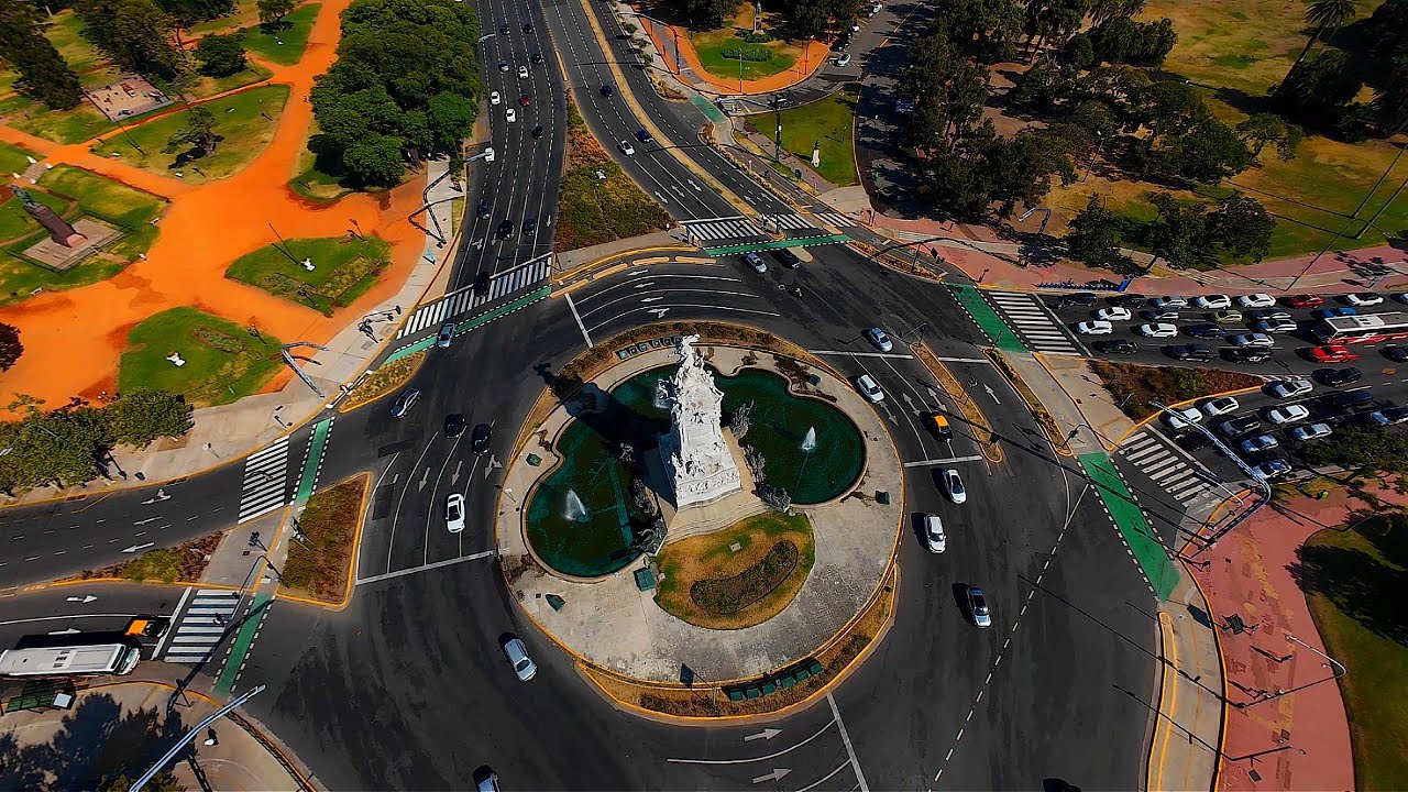 Flying over emblematic places of Buenos Aires