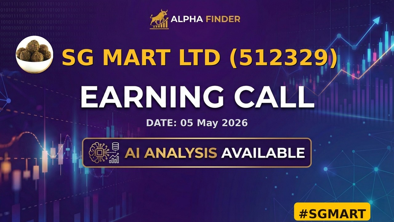 SG Mart Ltd (512329) | SGMART | Earning Call | Alfa Finder