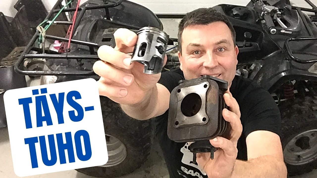 Männän rajut vauriot! | Kymcon mopomönkkärin koneremontti | Kymco MXU 50 cc |