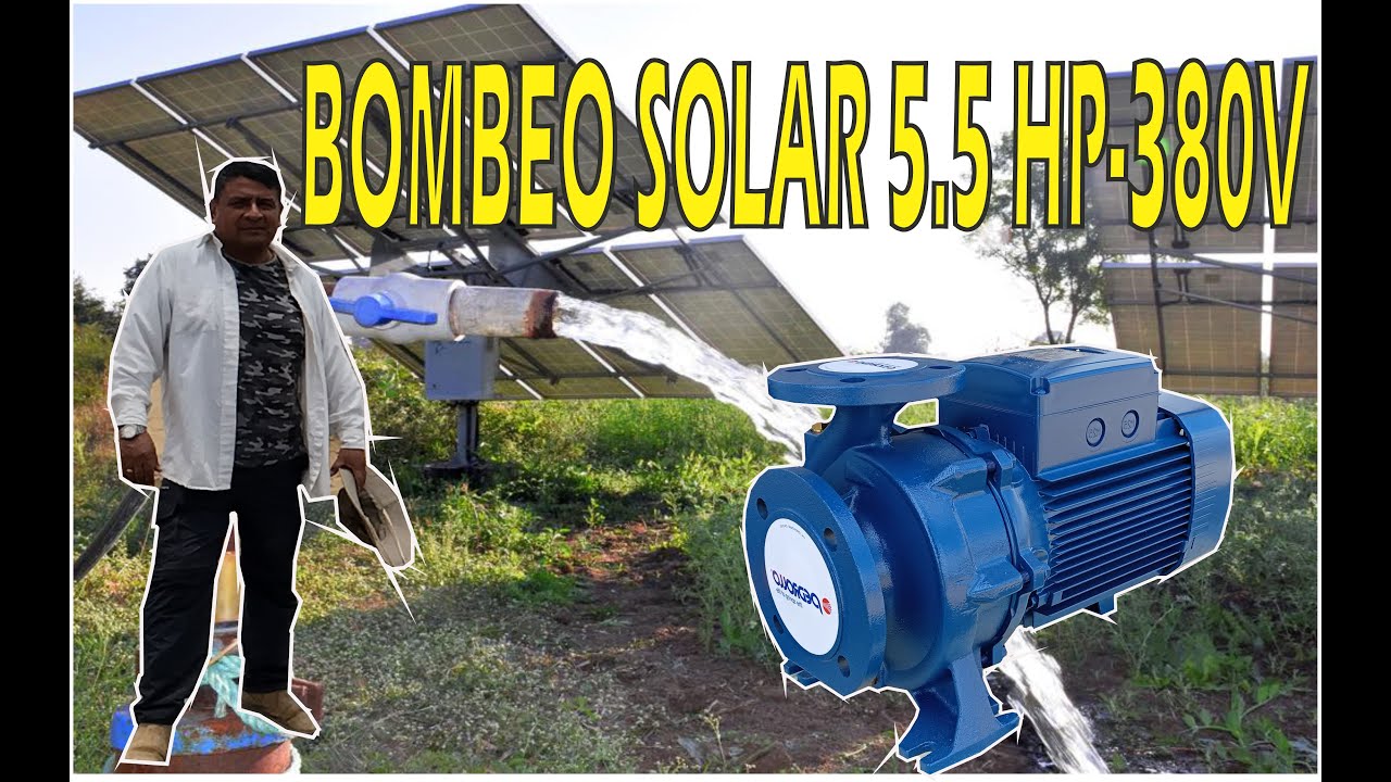 SISTEMA DE BOMBEO SOLAR 5 5 hp PEDROLLO
