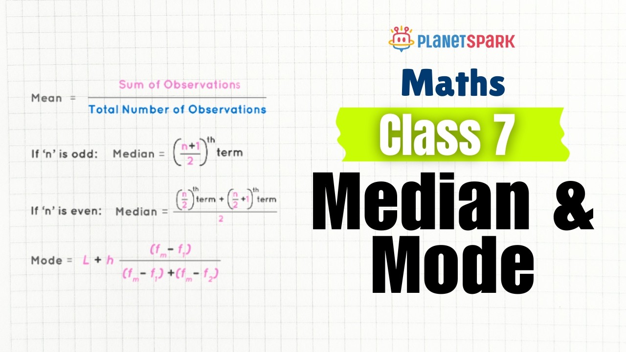 Median and Mode Explained | Class 7 Maths Made Easy | Statistics for Kids