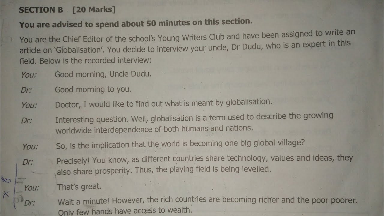 ARTICLE WRITING [] ENG P1