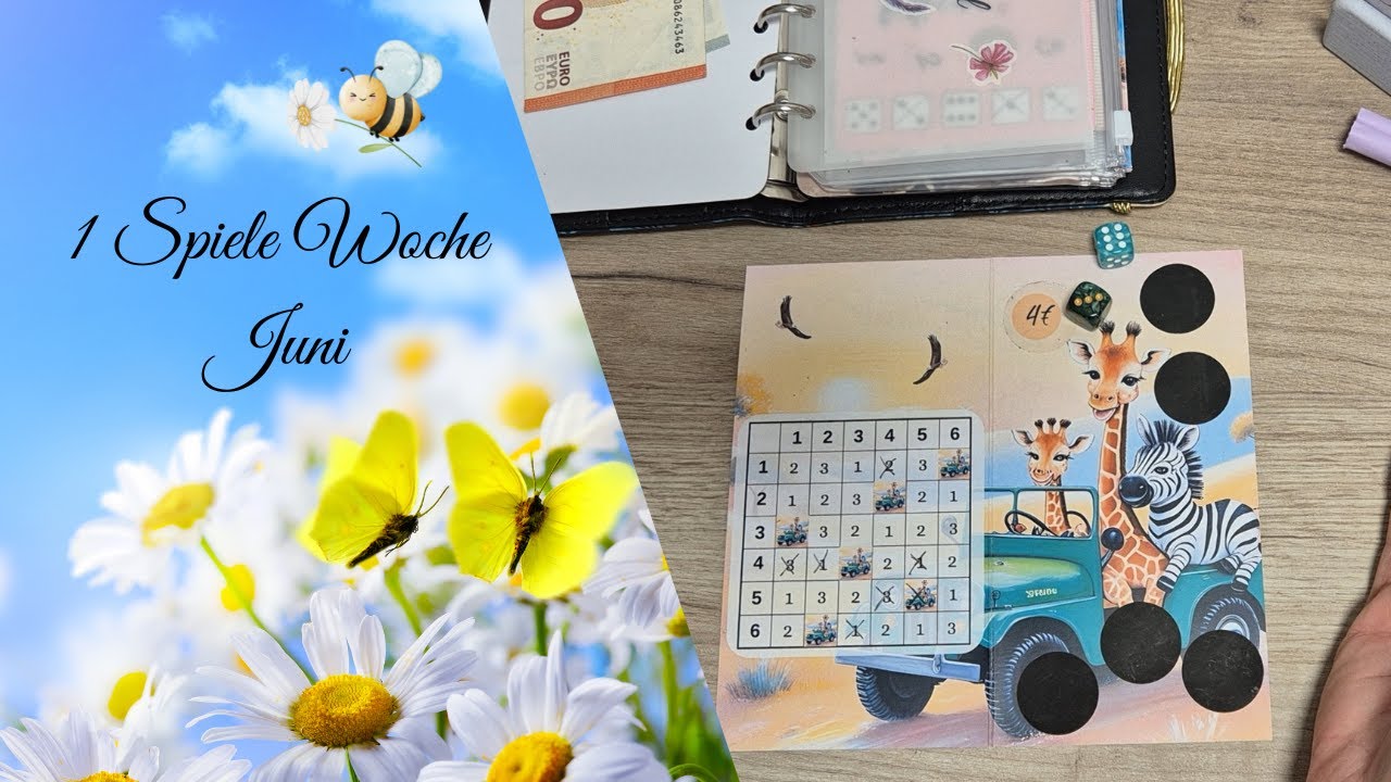 1 Spiele Woche 🍓Juni 🍓 #sparspiele #umschlagmethode #sparen #challenges