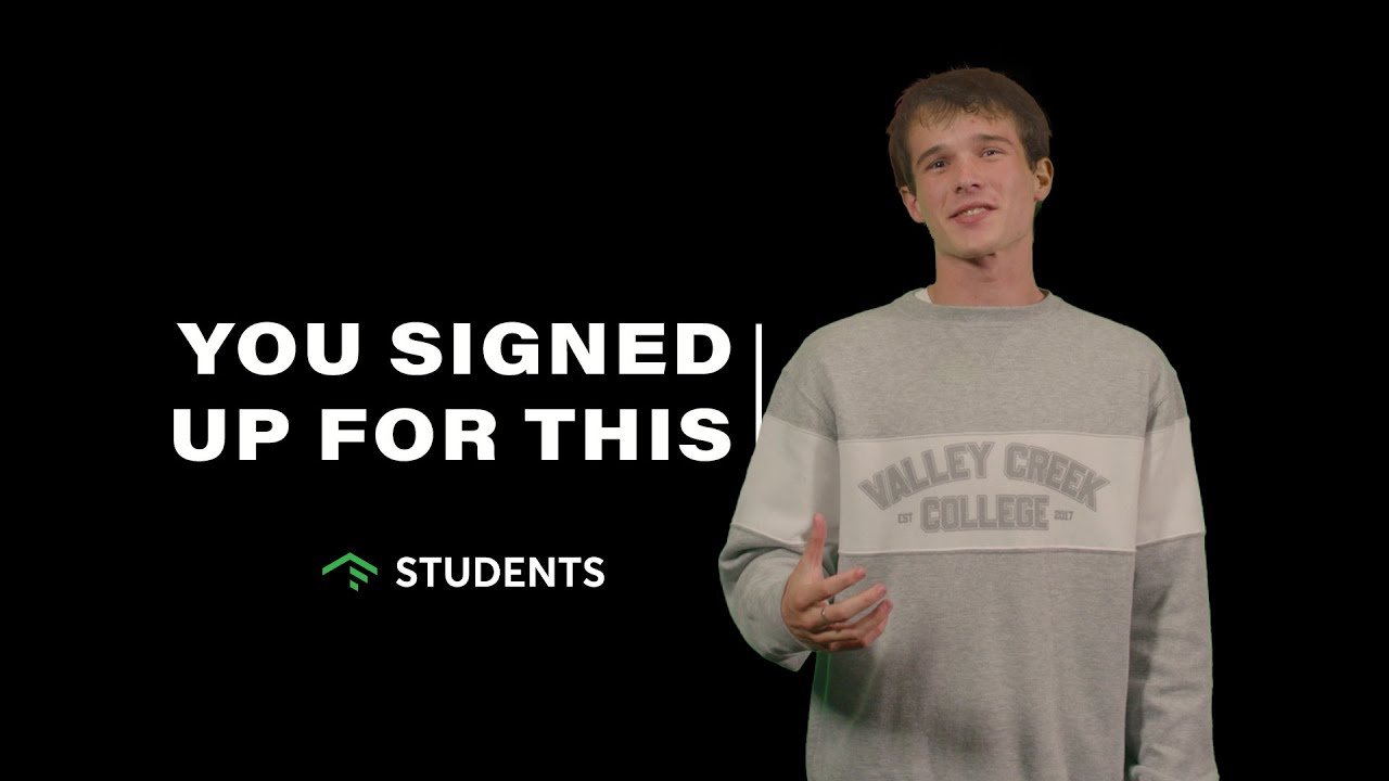 You Signed Up For This