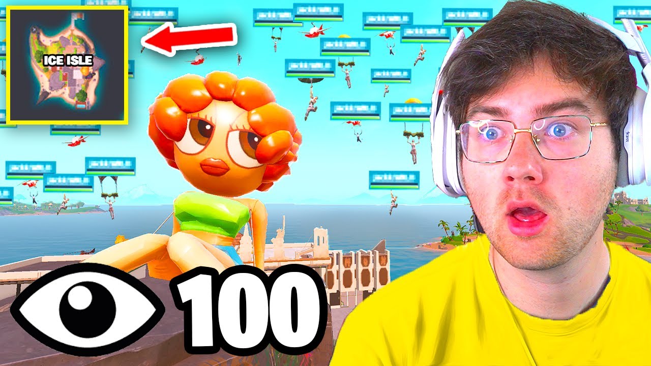 I Got 100 Players To Land At ICE ISLE In Chapter 2 Remix (Ice Spice Fortnite Update)