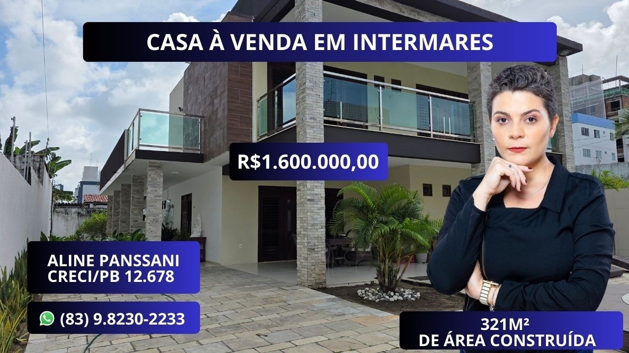 CASA DUPLEX,  SOLTA À VENDA, 321M², 4 SUÍTES, PISCINA, 2 VAGAS, INTERMARES