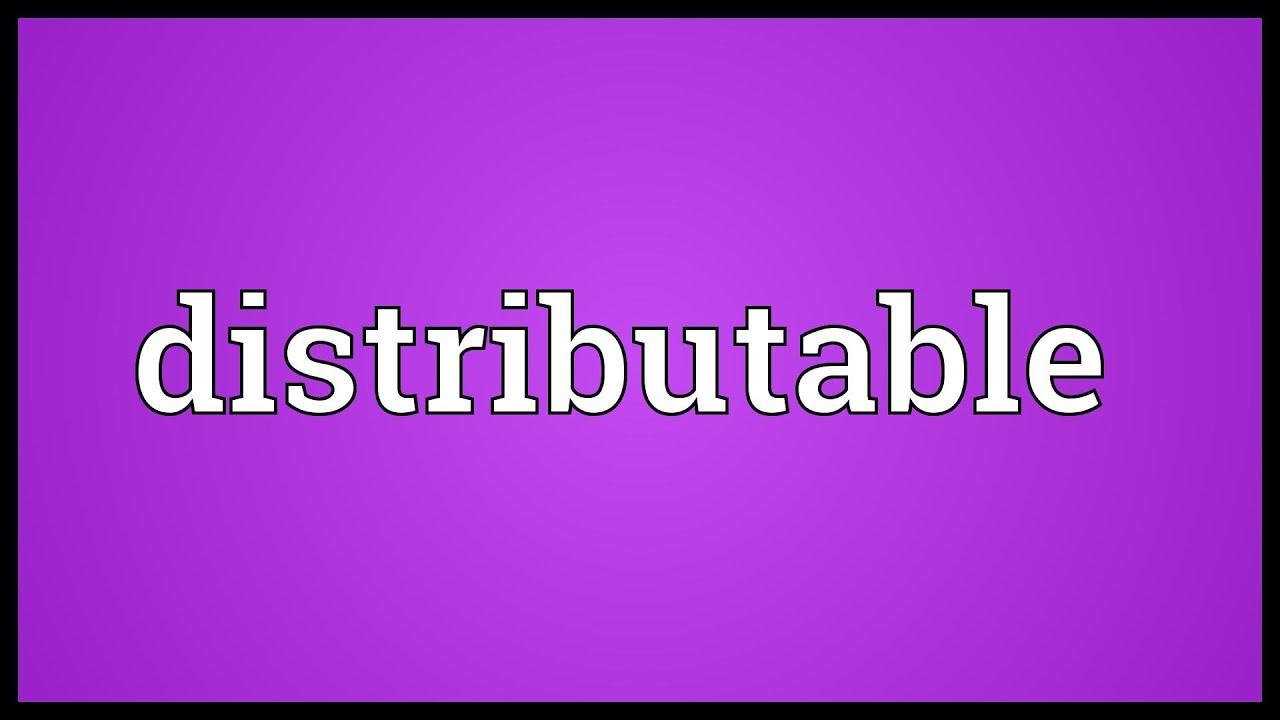 Distributable Meaning
