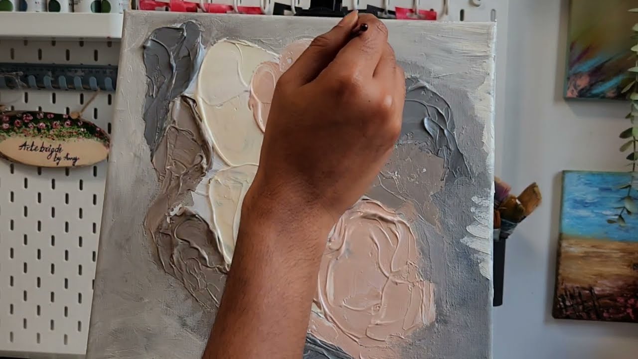No Sketch, Just Texture &ndash; Abstract Painting Revealed! ,abstract art, texture art , canvas painting