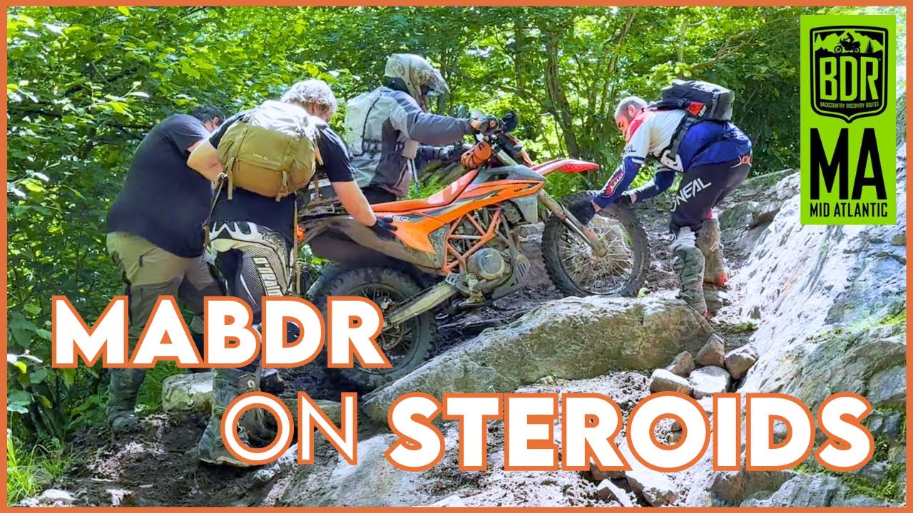 MABDR made hardest BDR - Pott's Mountain Jeep Trail on an Adventure Bike