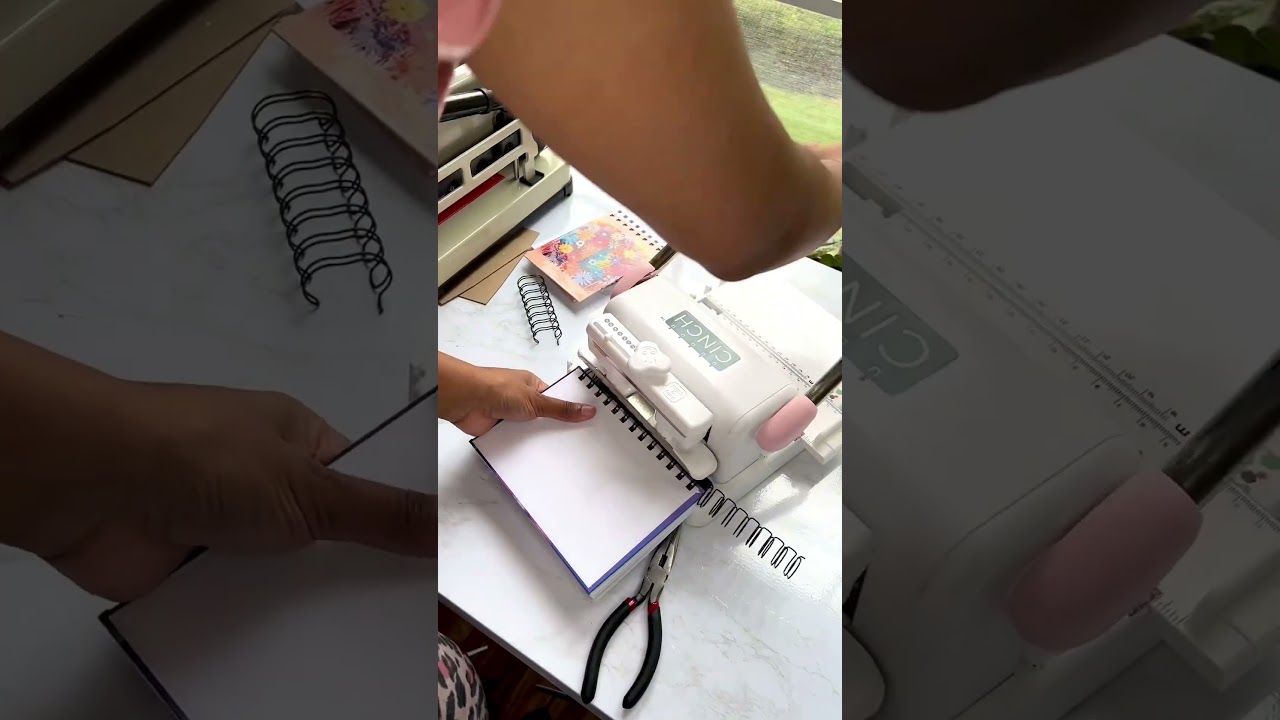 How to make a handmade personalized spiral bound notebook. Putting it together. #handmadenotebook