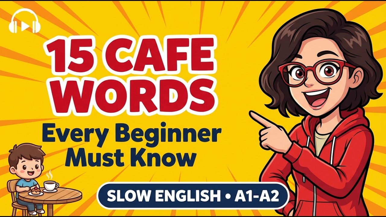 15 Cafe Words Every English Beginner Must Know | Slow Easy English (A1-A2)
