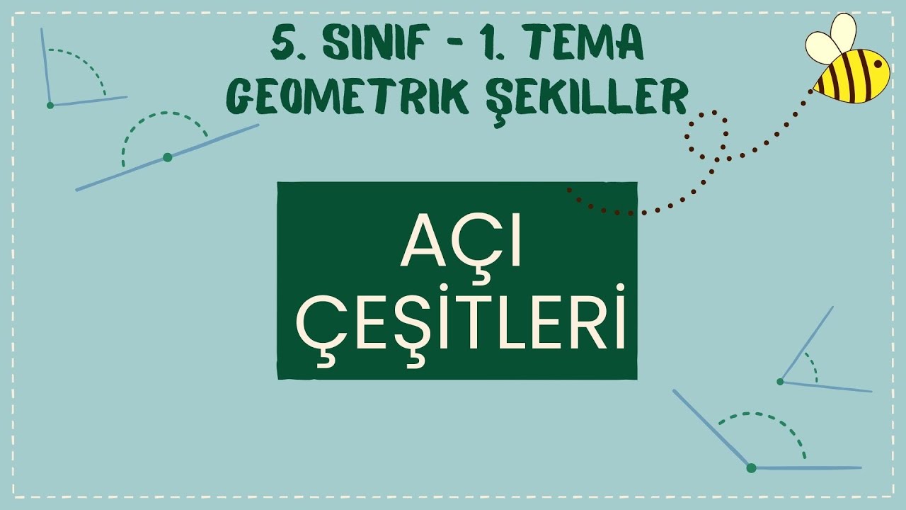 11. Açı Çeşitleri - Dar, Dik, Geniş, Doğru ve Tam Açı - 5. Sınıf - Matematik - Geometrik Şekiller