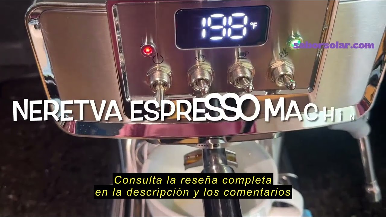 Reseña del Neretva Cafetera 20 Bares, Cafetera Espresso 1350W Ultracompacta de Acero Inoxidable Con